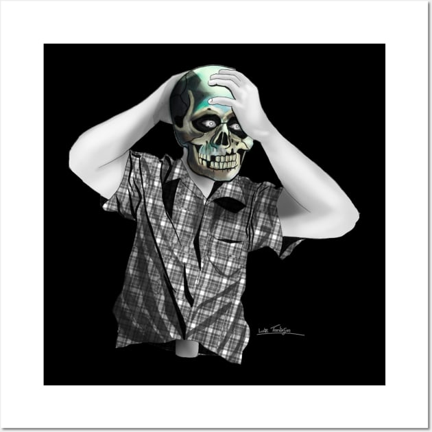 Skull Mask - colour splash Wall Art by lucafon18